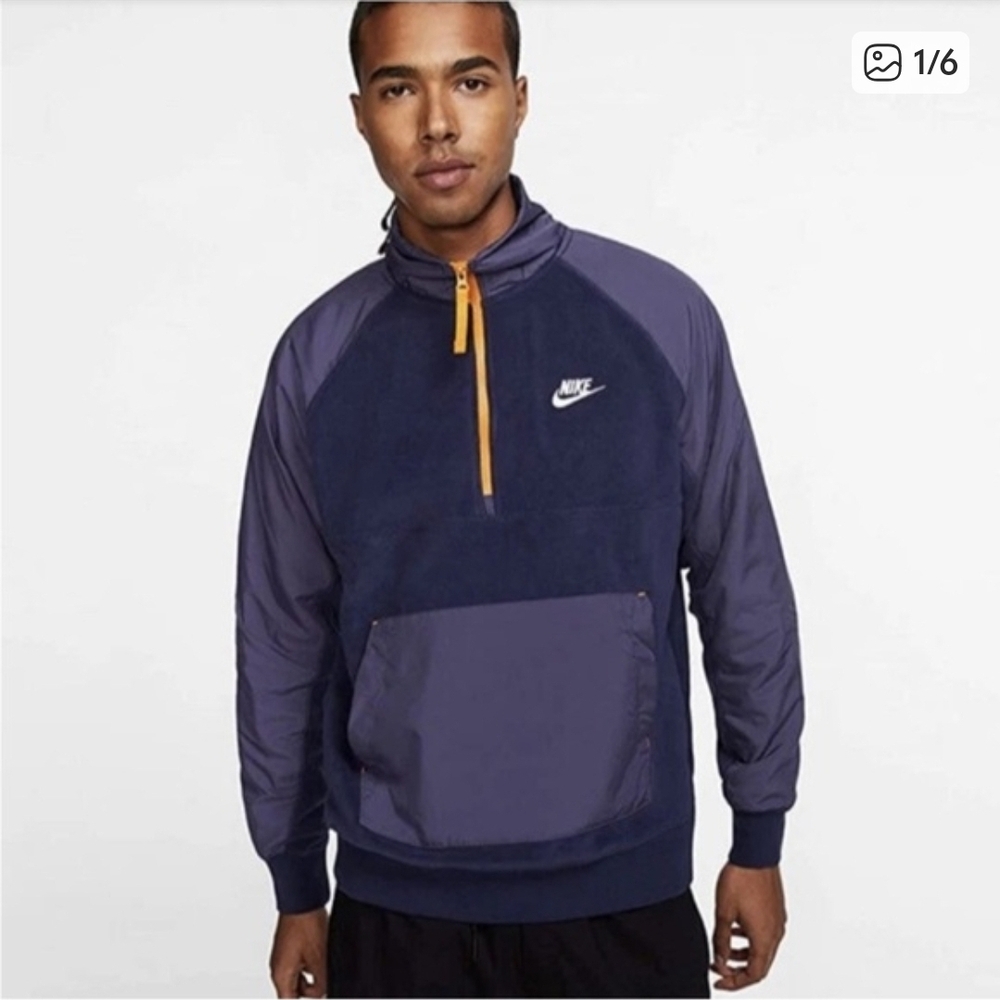 Nike Men's Navy and Orange Jacket